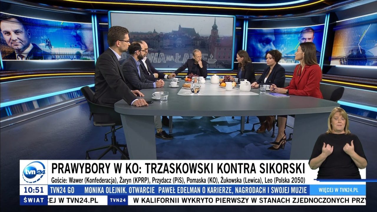 „10 milionów głosów, które Trzaskowski zdobył w 2020 roku zobowiązują”. Agnieszka Pomaska w programie „Kawa na ławę” w TVN24.